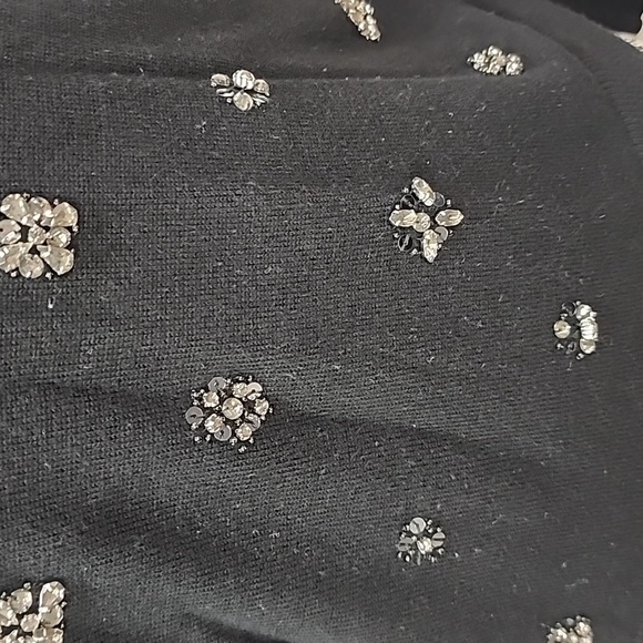Bebe Black Rhinestone And Sequin Embellished Sweater S/M - Picture 9 of 9